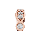 Rose gold Bezel Set Round Diamond Marquise Band_28