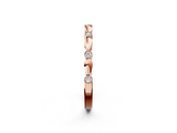 Rose gold Bezel-Set Round Diamond Marquise Eternity Band_25