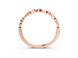 Rose gold Bezel-Set Round Diamond Marquise Eternity Band_26
