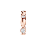 Rose gold Bezel-Set Round Diamond Marquise Eternity Band_28