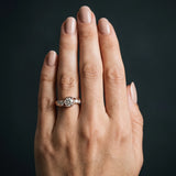 Rose gold Bezel Set Round Diamond Split Shank Ring_48
