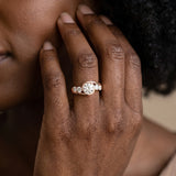 Rose gold Bezel Set Round Diamond Split Shank Ring_50