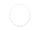 Rose gold Bezel-Set Round Diamond Station Necklace_9