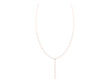 Rose gold Bezel-Set Round Diamond Station Y Necklace_7