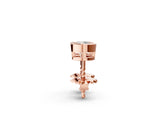 Rose gold Bezel Set Round Diamond Stud Earrings_12