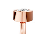 Rose gold Bezel Set Round Solitaire Engagement Ring with Classic Band_47