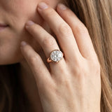 Rose gold Bezel Set Round Solitaire Ring with Wide Band_14