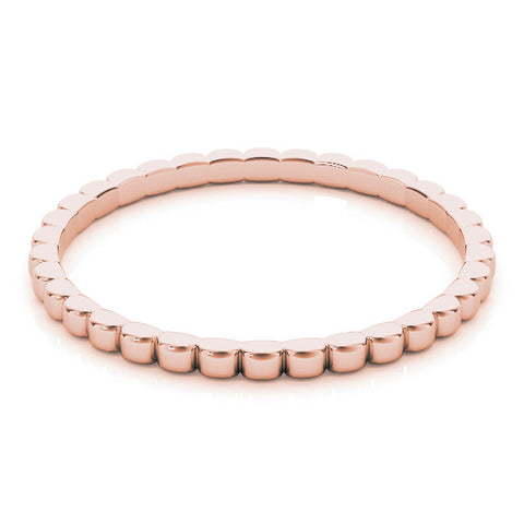 Rose gold Bezel Set Round Stone Eternity Band 1