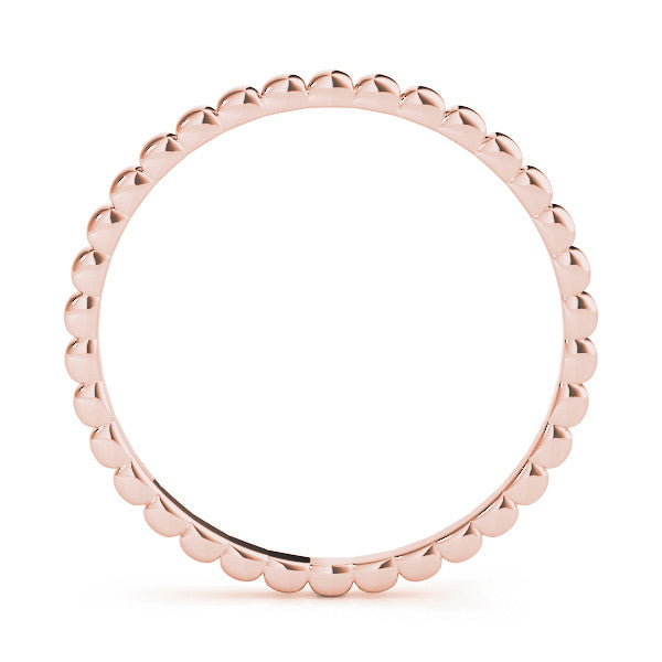 Rose gold Bezel Set Round Stone Eternity Band 2
