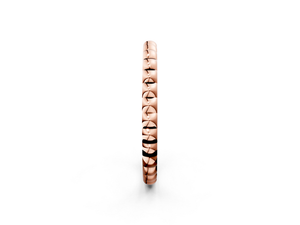 Rose gold Bezel Set Round Stone Eternity Band