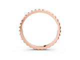 Rose gold Bezel Set Round Stone Eternity Band_26