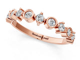Rose gold Bezel and Prong Set Round Diamond Half Eternity Band_10