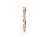 Rose gold Bezel and Prong Set Round Diamond Half Eternity Band_11