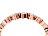 Rose gold Bezel and Prong Set Round Diamond Half Eternity Band_13