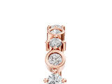 Rose gold Bezel and Prong Set Round Diamond Half Eternity Band_14