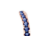 Rose gold Blue Sapphire Pavé Curved Wedding Band_11