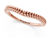 Rose gold Braided Milgrain White Gold Contour Band_39