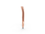 Rose gold Braided Milgrain White Gold Contour Band_40