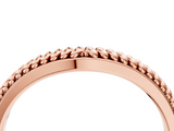Rose gold Braided Milgrain White Gold Contour Band_42