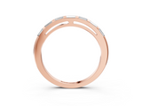 Rose gold Channel Set Baguette Diamond Eternity Band_22