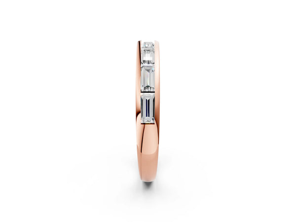 Rose gold Channel-Set Baguette Diamond Eternity Band