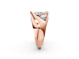 Rose gold Channel Set Cushion Diamond Crossover Band_8