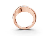 Rose gold Channel Set Cushion Diamond Crossover Band_9