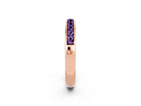 Rose gold Channel Set Princess Cut Amethyst Eternity Band_11