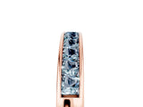 Rose gold Channel Set Princess Cut Aquamarine Eternity Band_11