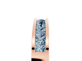 Rose gold Channel Set Princess Cut Aquamarine Eternity Band_29
