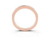 Rose gold Channel Set Princess Cut Aquamarine Eternity Band_9
