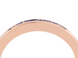 Rose gold Channel Set Princess Cut Blue Sapphire Eternity Band_10
