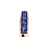 Rose gold Channel Set Princess Cut Blue Sapphire Eternity Band_11