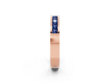 Rose gold Channel Set Princess Cut Blue Sapphire Eternity Band_26