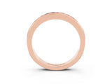 Rose gold Channel Set Princess Cut Blue Sapphire Eternity Band_9