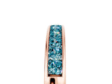 Rose gold Channel Set Princess Cut Blue Topaz Eternity Band_11