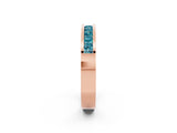 Rose gold Channel Set Princess Cut Blue Topaz Eternity Band_26