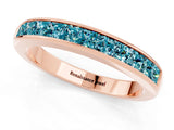 Rose gold Channel Set Princess Cut Blue Topaz Eternity Band_7