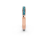 Rose gold Channel Set Princess Cut Blue Topaz Eternity Band_8
