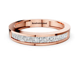 Rose gold Channel Set Princess Cut Diamond Eternity Band_24