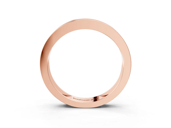 Rose gold Channel Set Princess Cut Diamond Eternity Band