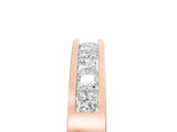 Rose gold Channel Set Princess Cut Diamond Eternity Band_29