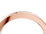 Rose gold Channel Set Princess Cut Diamond Eternity Band_93