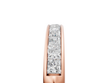 Rose gold Channel Set Princess Cut Diamond Eternity Band_94