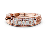 Rose gold Channel-Set Princess Cut Diamond Pavé Band_188