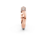 Rose gold Channel-Set Princess Cut Diamond Pavé Band_190
