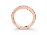 Rose gold Channel-Set Princess Cut Diamond Pavé Band_191