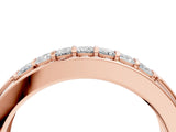 Rose gold Channel-Set Princess Cut Diamond Pavé Band_192