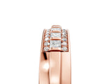 Rose gold Channel-Set Princess Cut Diamond Pavé Band_193