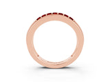 Rose gold Channel-Set Princess Cut Diamond Pavé Band_21